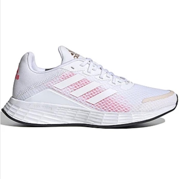 ADIDAS PERFORMANCE DURAMO SL - WHITE/SIGNAL PINK - WOMEN´S SIZE 7.  Like new! - Picture 1 of 5